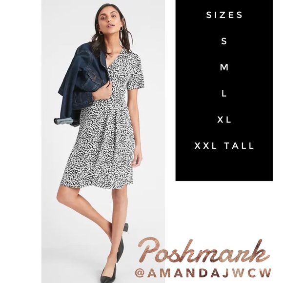 Banana Republic Pleated Wrap Dress - NWT! - Picture 2 of 11